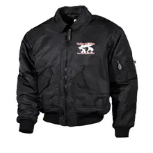 Bestickte Herren CWU Jacke, Schwarz - Ruhm und Ehre dem deutschen Soldat - gewählte Variante