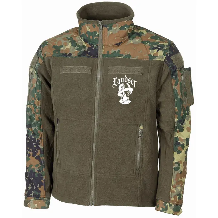 Bestickte Fleecejacke "Combat", flecktarn - Sie waren die besten Soldaten der Welt