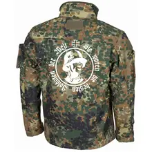 Bestickte Fleecejacke "Combat", flecktarn - Sie waren die besten Soldaten der Welt Rückseite