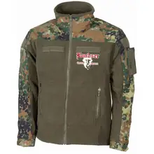 Bestickte Fleecejacke "Combat", flecktarn - Landser, Soldat - gewählte Variante