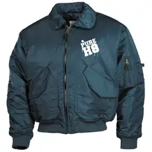 Bestickte Herren CWU Jacke, Navyblau - Pure H8 Vorderseite