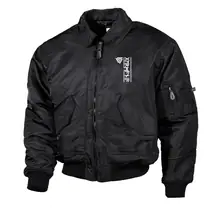 Bestickte Herren CWU Jacke, Schwarz - Germania Runen - gewählte Variante