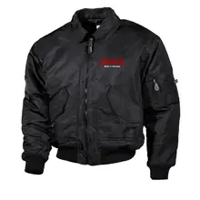 Bestickte Herren CWU Jacke, Schwarz - Consdaple, made in Germany Vorderseite