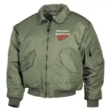 Bestickte Herren CWU Jacke, Oliv - Nationaler Sozialismus jetzt Vorderseite