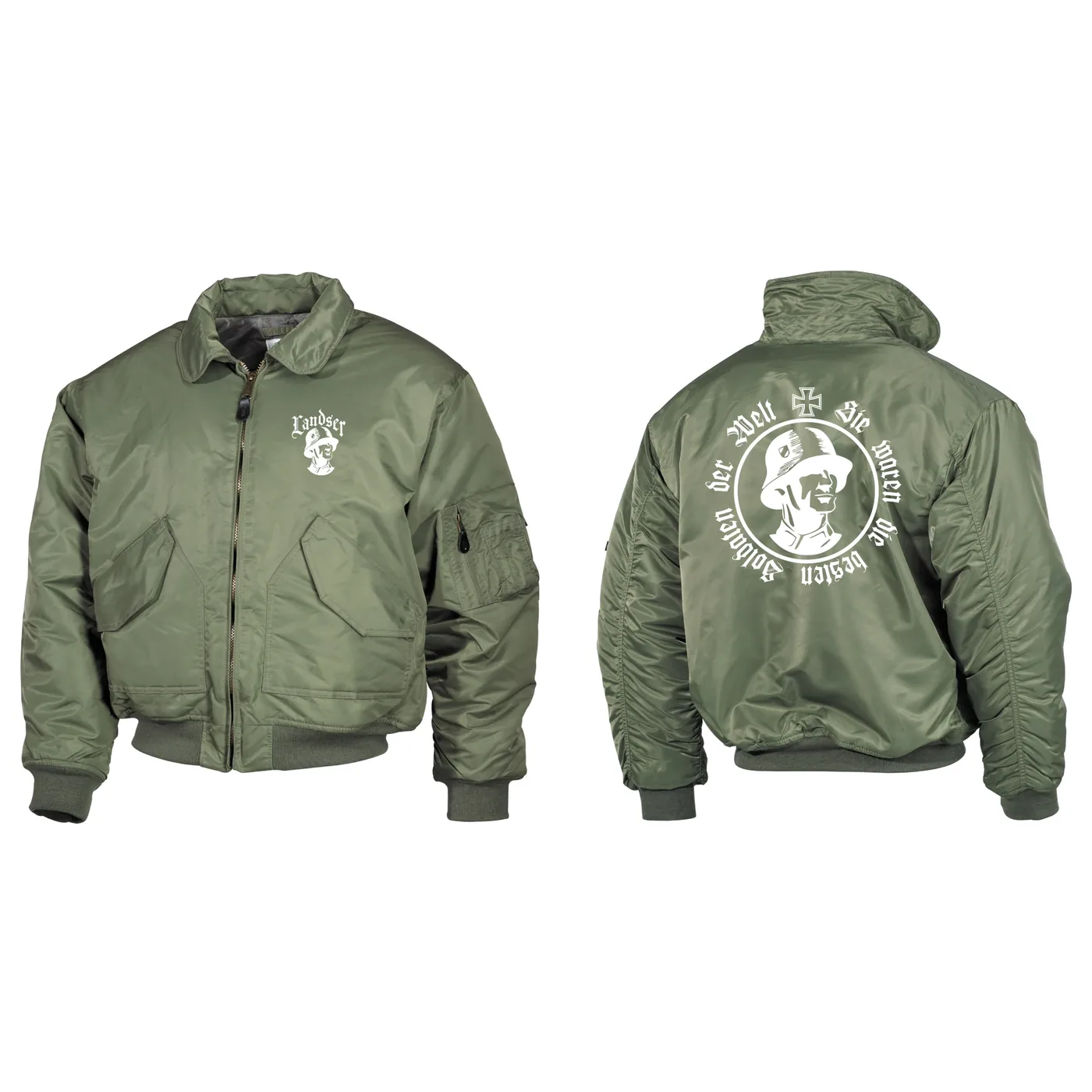 Bestickte Herren CWU Jacke, Oliv - Sie waren die besten Soldaten der Welt