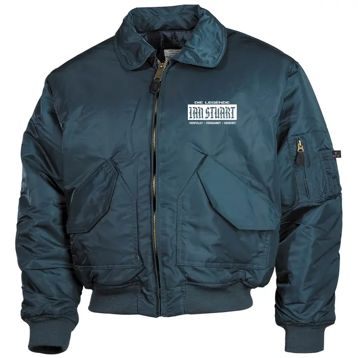 Bestickte Herren CWU Jacke, Navyblau - Ian Stuart
