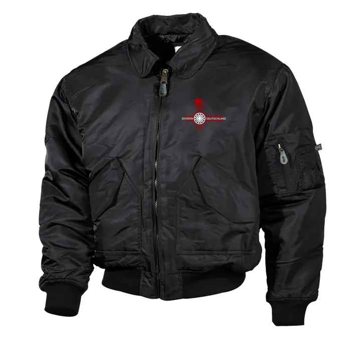 Bestickte Herren CWU Jacke, Schwarz - Divison Deutschland