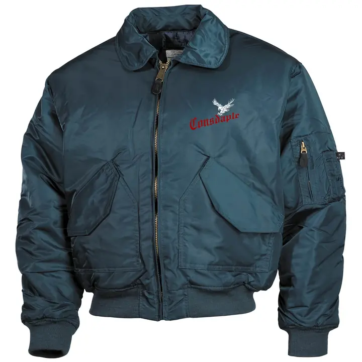 Bestickte Herren CWU Jacke, Navyblau - Consdaple, Adler im Flug