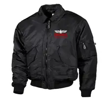 Bestickte Herren CWU Jacke, Schwarz - Consdaple, Adler made in Germany Vorderseite