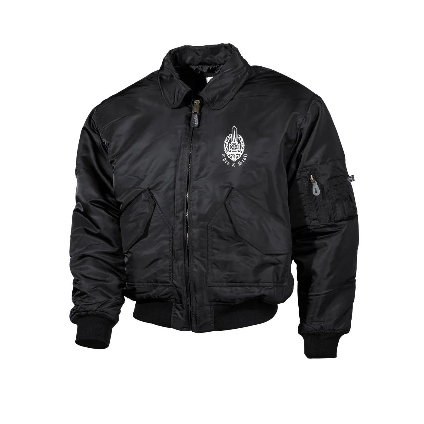 Bestickte Herren CWU Jacke, Schwarz - Ehre & Stolz