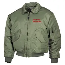 Bestickte Herren CWU Jacke, Oliv - Blutendes Deutschland - gewählte Variante