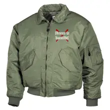 Bestickte Herren CWU Jacke, Oliv - Braun is beautiful - gewählte Variante