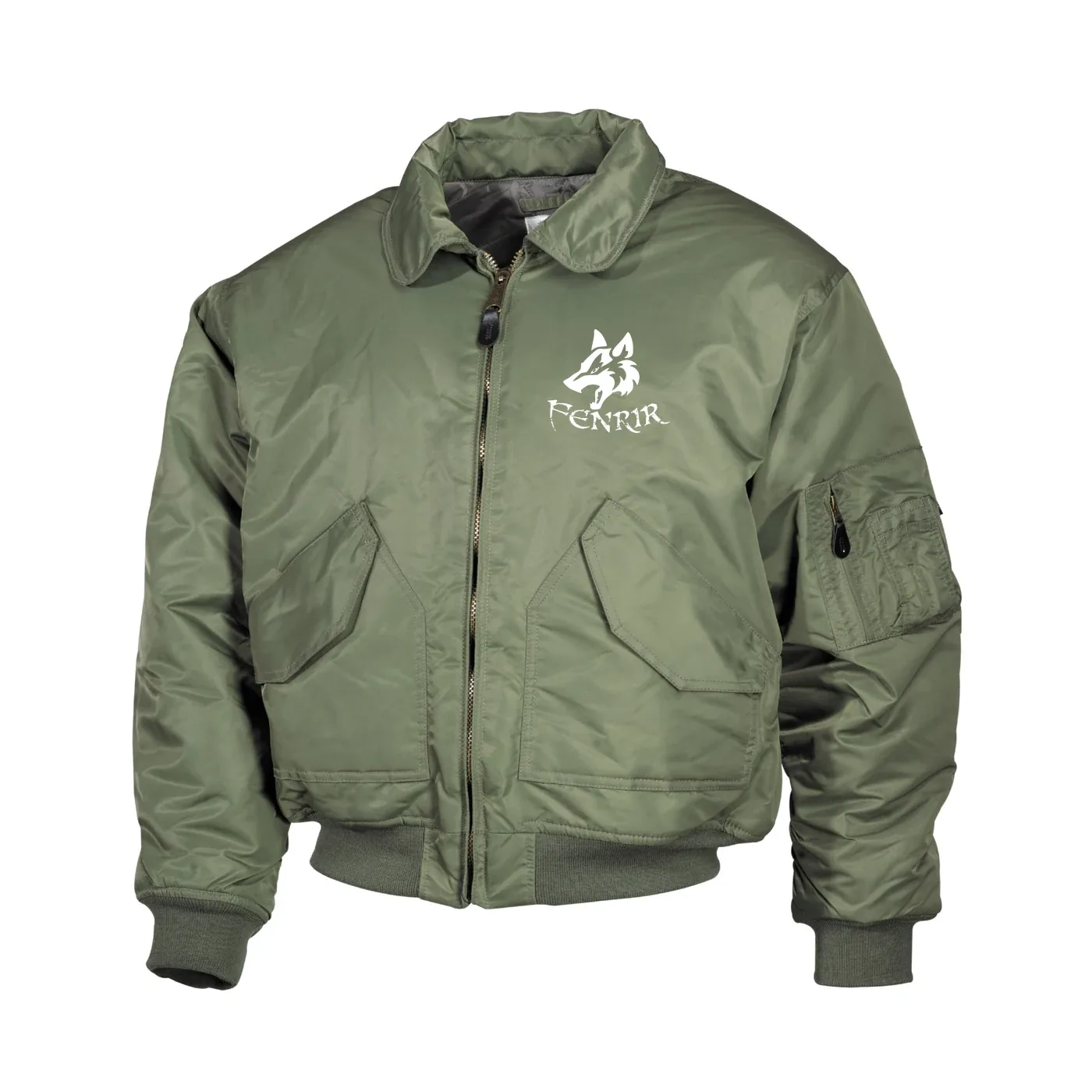 Bestickte Herren CWU Jacke, Oliv - Fenrir