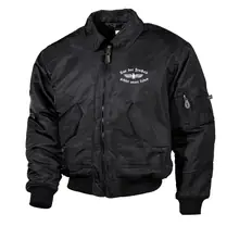 Bestickte Herren CWU Jacke, Schwarz - Nur der Freiheit gehört unser Leben - gewählte Variante