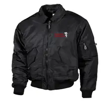 Bestickte Herren CWU Jacke, Schwarz - Deutsches Afrikakorps - gewählte Variante