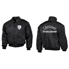 Bestickte Herren CWU Jacke, Schwarz - Landser Deutschland - gewählte Variante