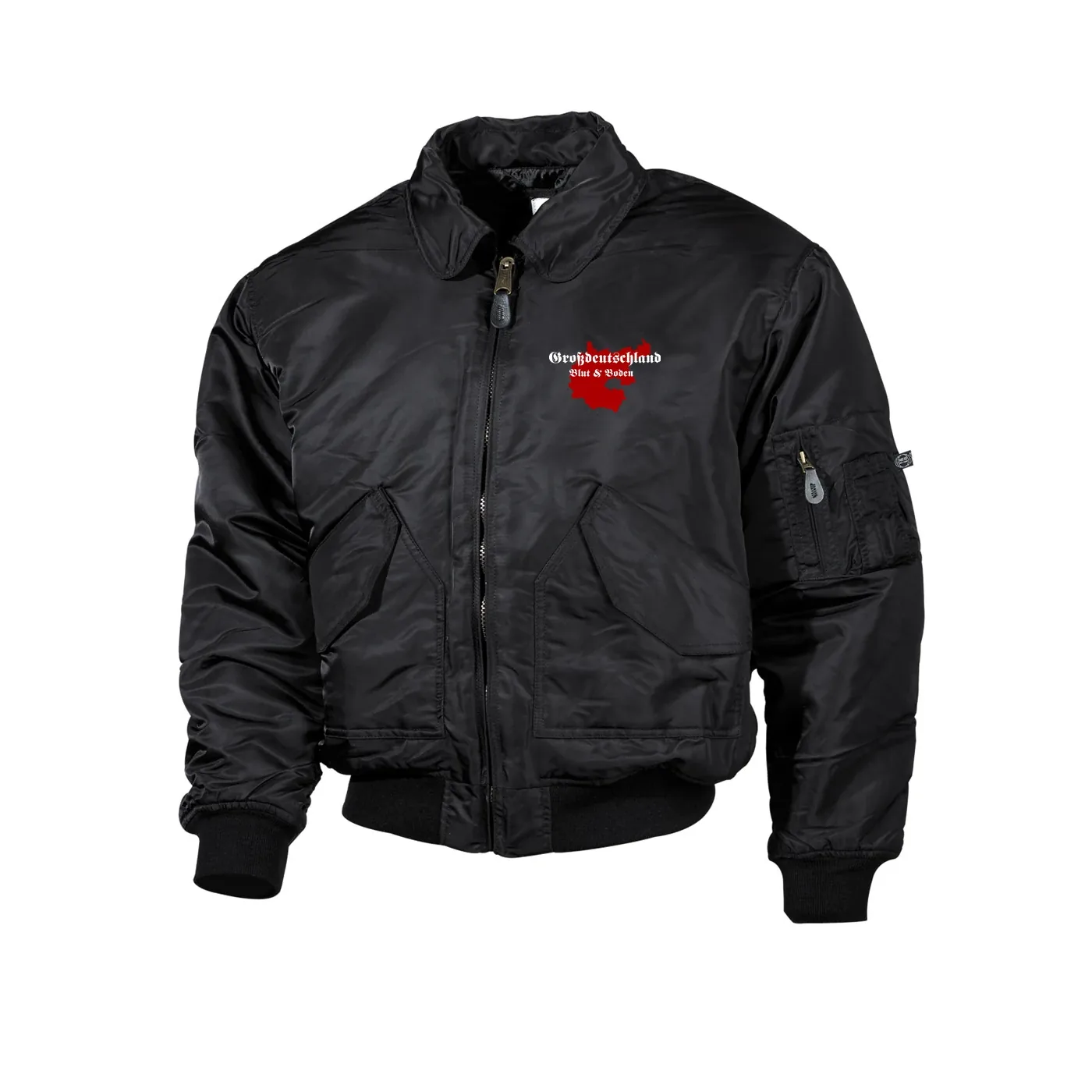Bestickte Herren CWU Jacke, Schwarz - Großdeutschland Blut&Boden