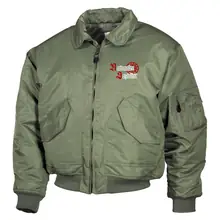 Bestickte Herren CWU Jacke, Oliv - Nationaler Sozialist - gewählte Variante