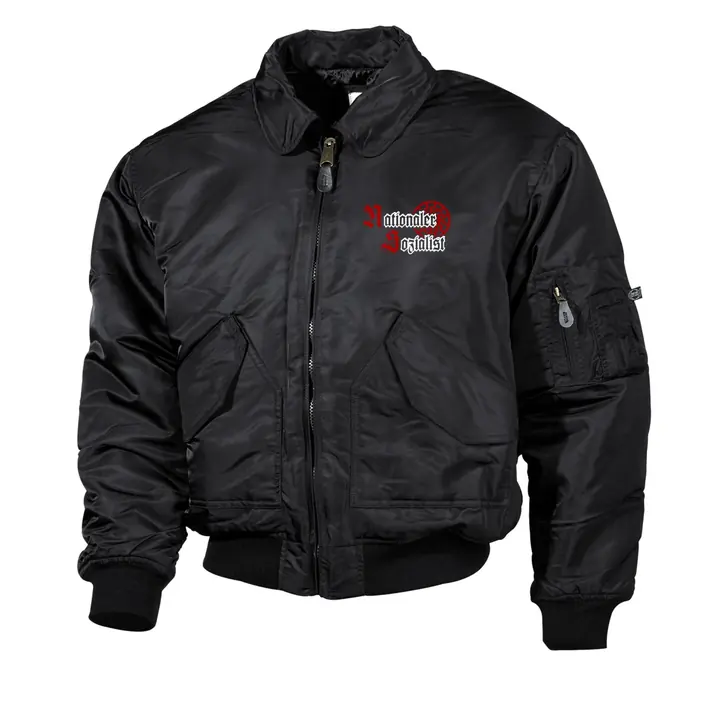 Bestickte Herren CWU Jacke, Schwarz - Nationaler Sozialist