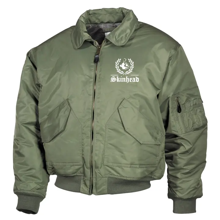 Bestickte Herren CWU Jacke, Oliv - Für immer Skin