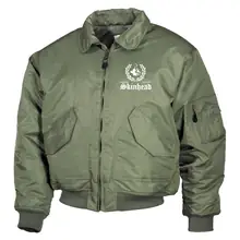 Bestickte Herren CWU Jacke, Oliv - Für immer Skin - gewählte Variante