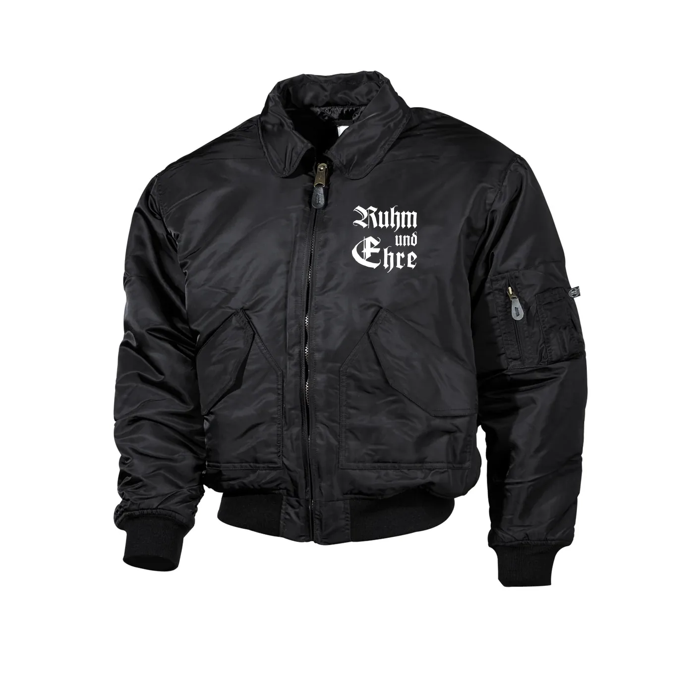 Bestickte Herren CWU Jacke, Schwarz - Ruhm und Ehre