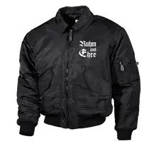 Bestickte Herren CWU Jacke, Schwarz - Ruhm und Ehre - gewählte Variante