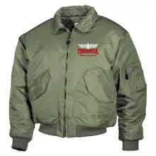 Bestickte Herren CWU Jacke, Oliv - Consdaple, Adler made in Germany Vorderseite