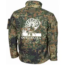 Bestickte Fleecejacke "Combat", flecktarn - Germania Rückseite