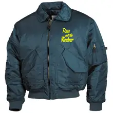 Bestickte Herren CWU Jacke, Navyblau - Raus mit die Viecher - gewählte Variante