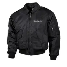 Bestickte Herren CWU Jacke, Schwarz - Ungeimpft, Einfarbig - gewählte Variante