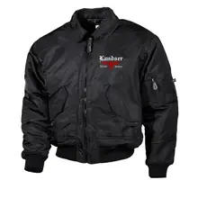 Bestickte Herren CWU Jacke, Schwarz - Landser, Adler 88 - gewählte Variante