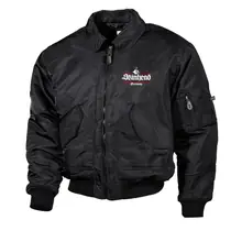 Bestickte Herren CWU Jacke, Schwarz - Skinhead Germany Vorderseite