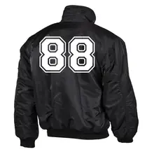 Bestickte Herren CWU Jacke, Schwarz - 100% White Rückseite