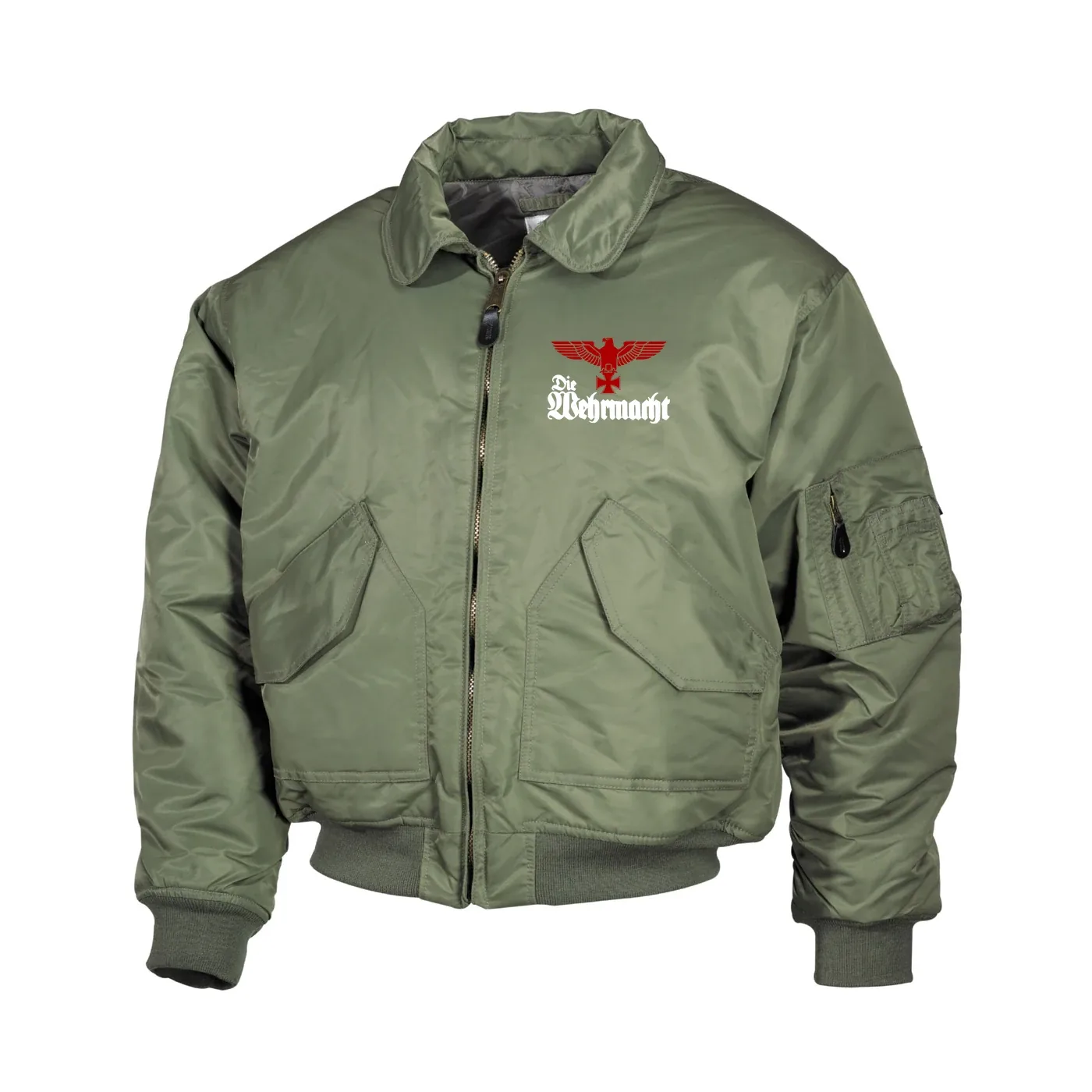 Bestickte Herren CWU Jacke, Oliv - Die Wehrmacht