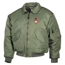 Bestickte Herren CWU Jacke, Oliv - Divison Deutschland - gewählte Variante