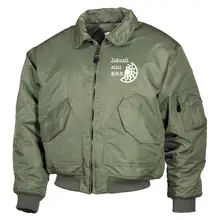 Bestickte Herren CWU Jacke, Oliv - Zukunft statt BRD Vorderseite
