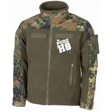 Bestickte Fleecejacke "Combat", flecktarn - Pure H8 - gewählte Variante