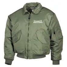 Bestickte Herren CWU Jacke, Oliv - Landser, weiß - gewählte Variante