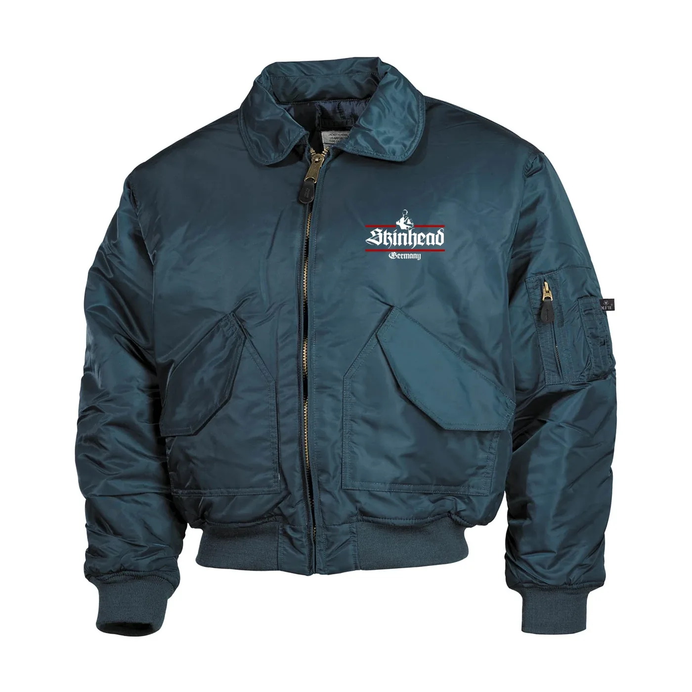 Bestickte Herren CWU Jacke, Navyblau - Skinhead Germany