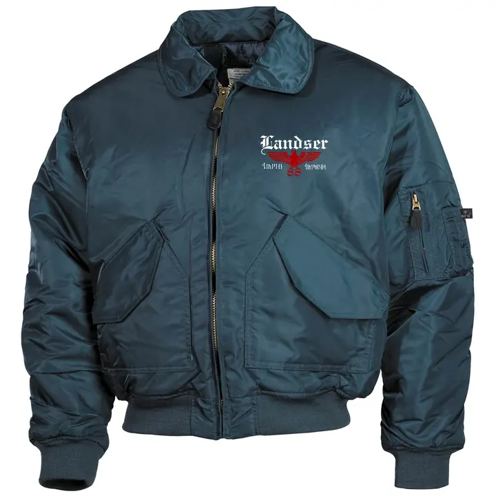 Bestickte Herren CWU Jacke, Navyblau - Landser, Adler 88