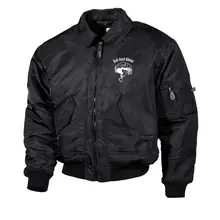 Bestickte Herren CWU Jacke, Schwarz - Kraft durch Alkohol - gewählte Variante