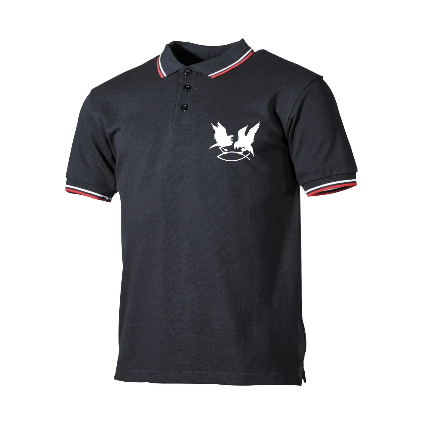 Herren Poloshirt "Schwarz Weiß Rot" - Hugin Munin
