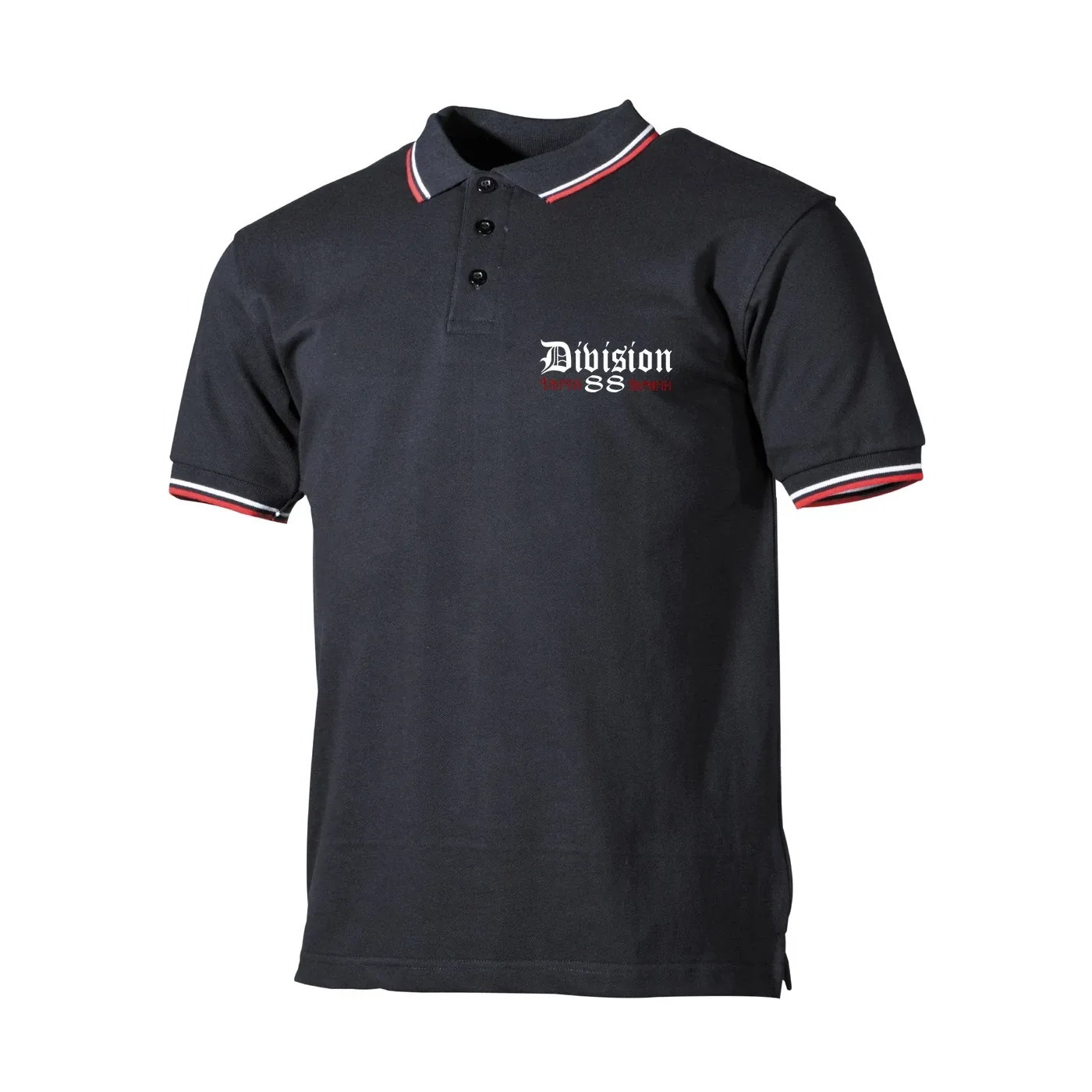 Herren Poloshirt "Schwarz Weiß Rot" - Division 88 Runen