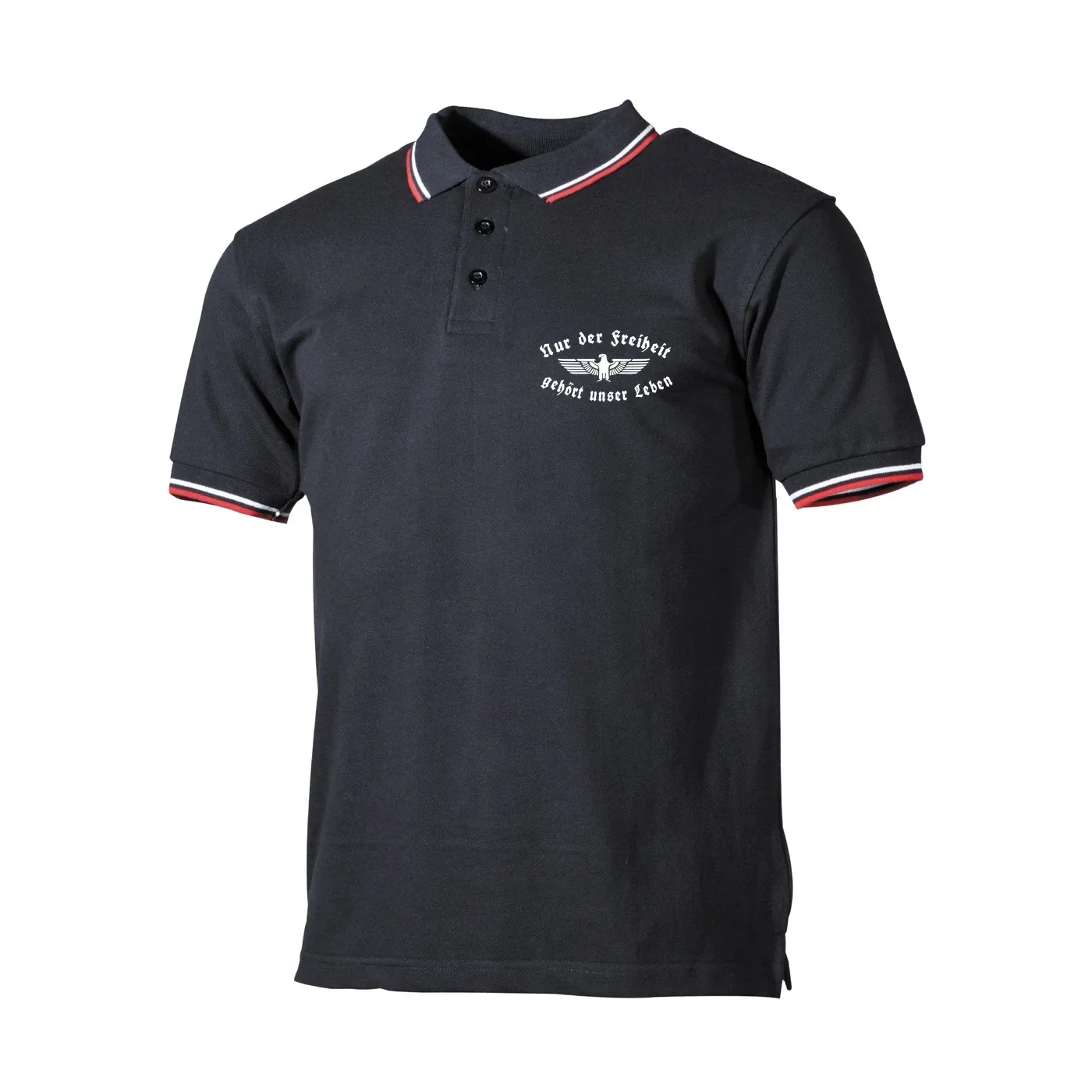Herren Poloshirt "Schwarz Weiß Rot" - Nur der Freiheit gehört unser Leben