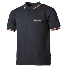 Herren Poloshirt "Schwarz Weiß Rot" - Ungeimpft, Steckt euch eure Impfung in den Arsch - gewählte Variante