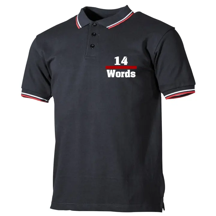 Herren Poloshirt "Schwarz Weiß Rot" - 14 Words