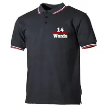 Herren Poloshirt "Schwarz Weiß Rot" - 14 Words - gewählte Variante