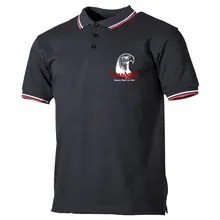 Herren Poloshirt "Schwarz Weiß Rot" - Consdaple, Adlerkopf 1990 - gewählte Variante