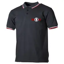 Herren Poloshirt "Schwarz Weiß Rot" - Good night left side - gewählte Variante
